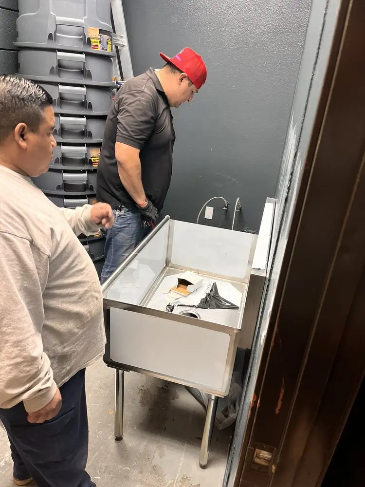 Commercial plumbing and sink installation in Branson